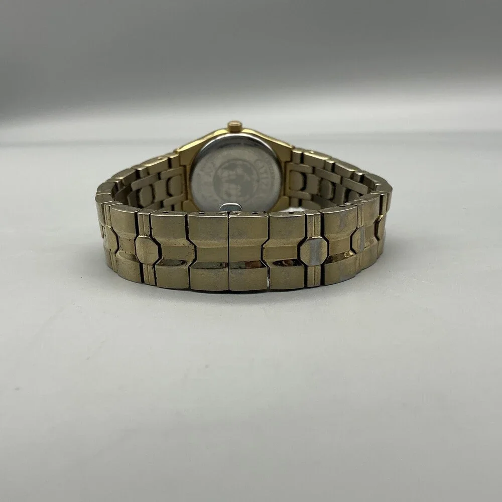 Citizen Eco-Drive Womens Watch 24mm Gold Tone E010-S008646 MOP Crystals 6